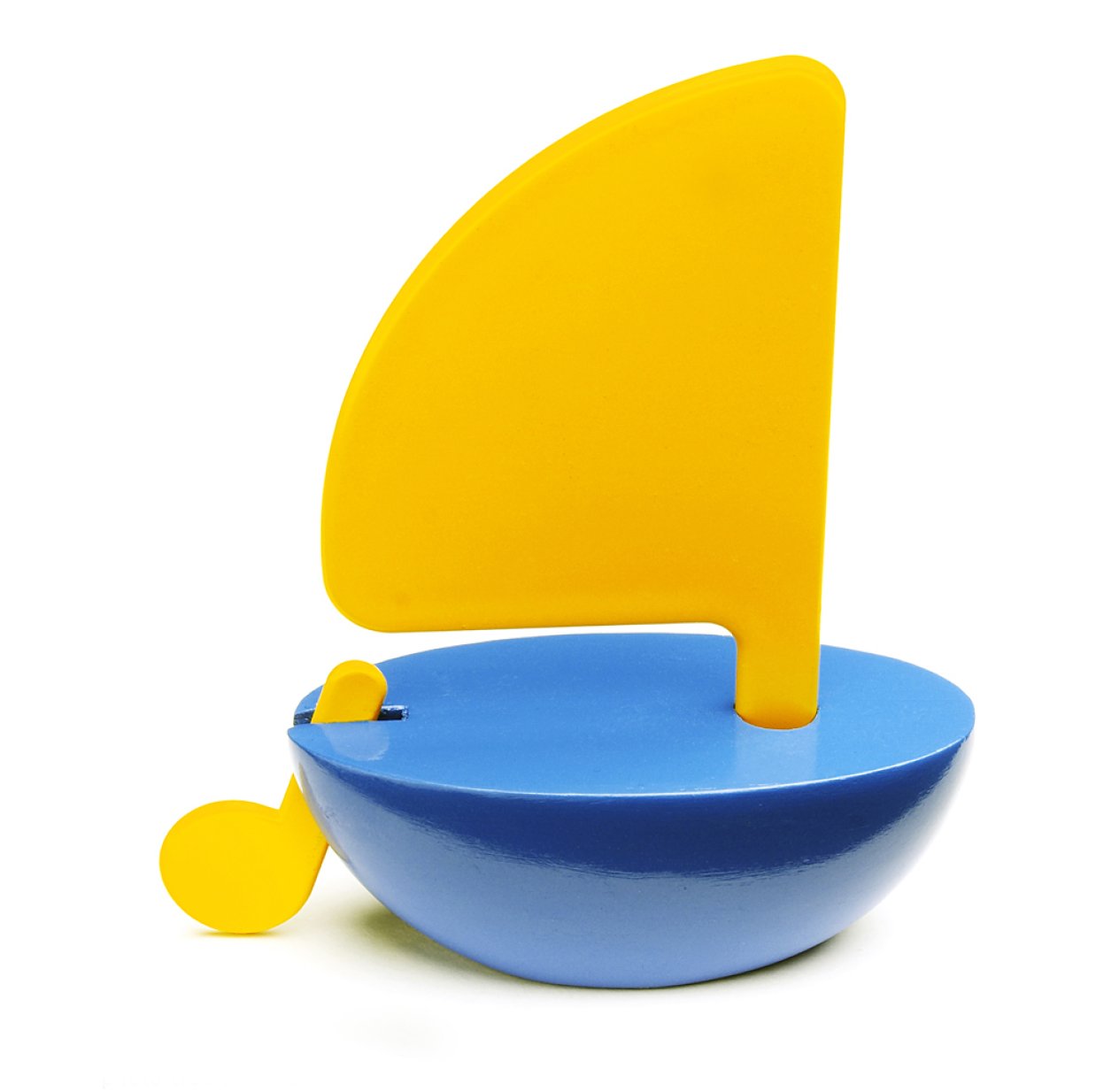 Bateau à voile jaune et bleu